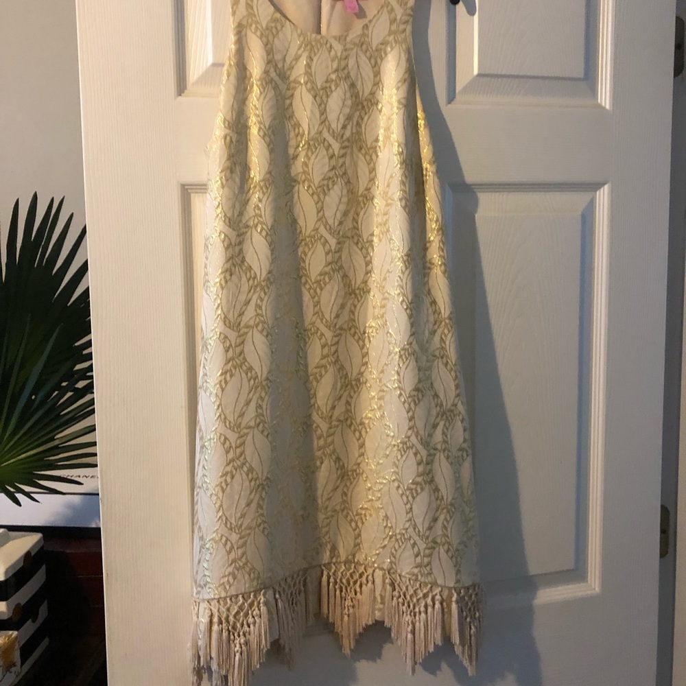 Lilly Pulitzer gold Marquette shift size XS